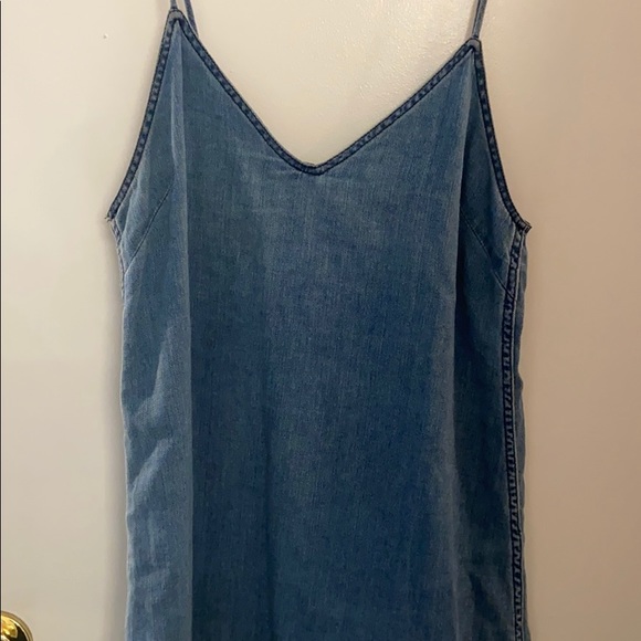 Denim mini dress with adjustable straps - Picture 5 of 7